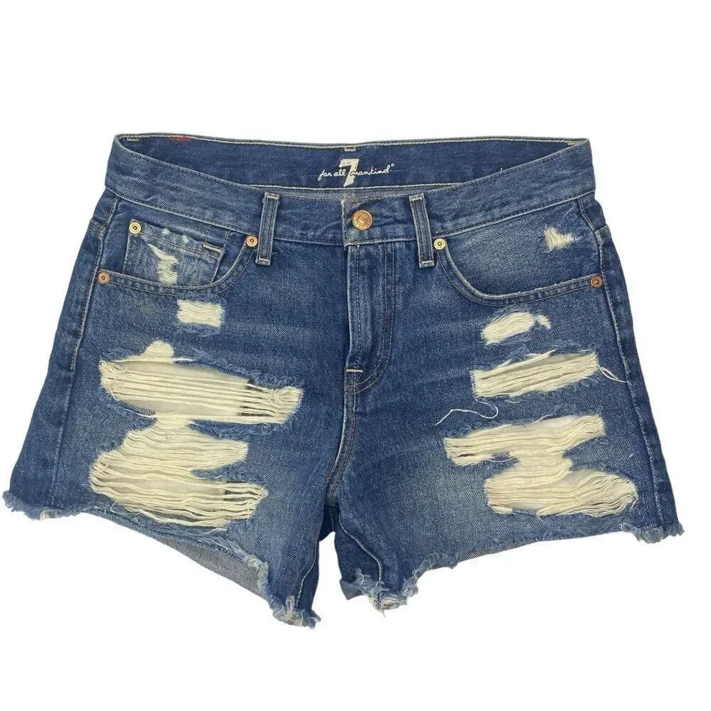 7 For All Mankind Jean Shorts Size 16